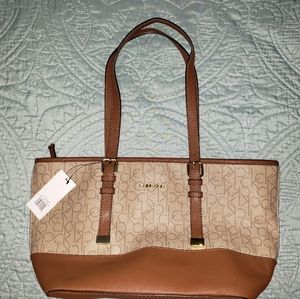 Calvin Klein Signature Tote Bag Nat/Brown H7GAJ4VG